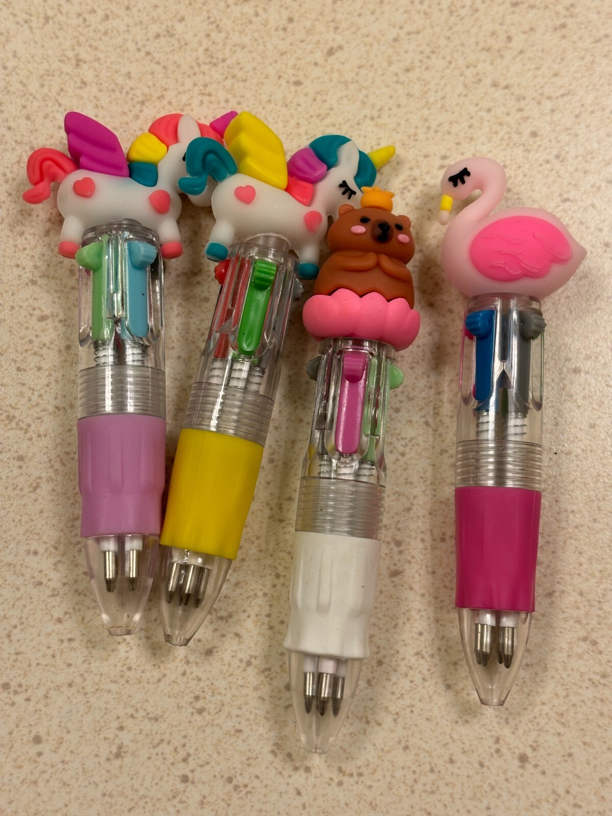 4 pcs Mini Ballpoint Pens Set, Random Colors, Plastic, Personalized, Medi