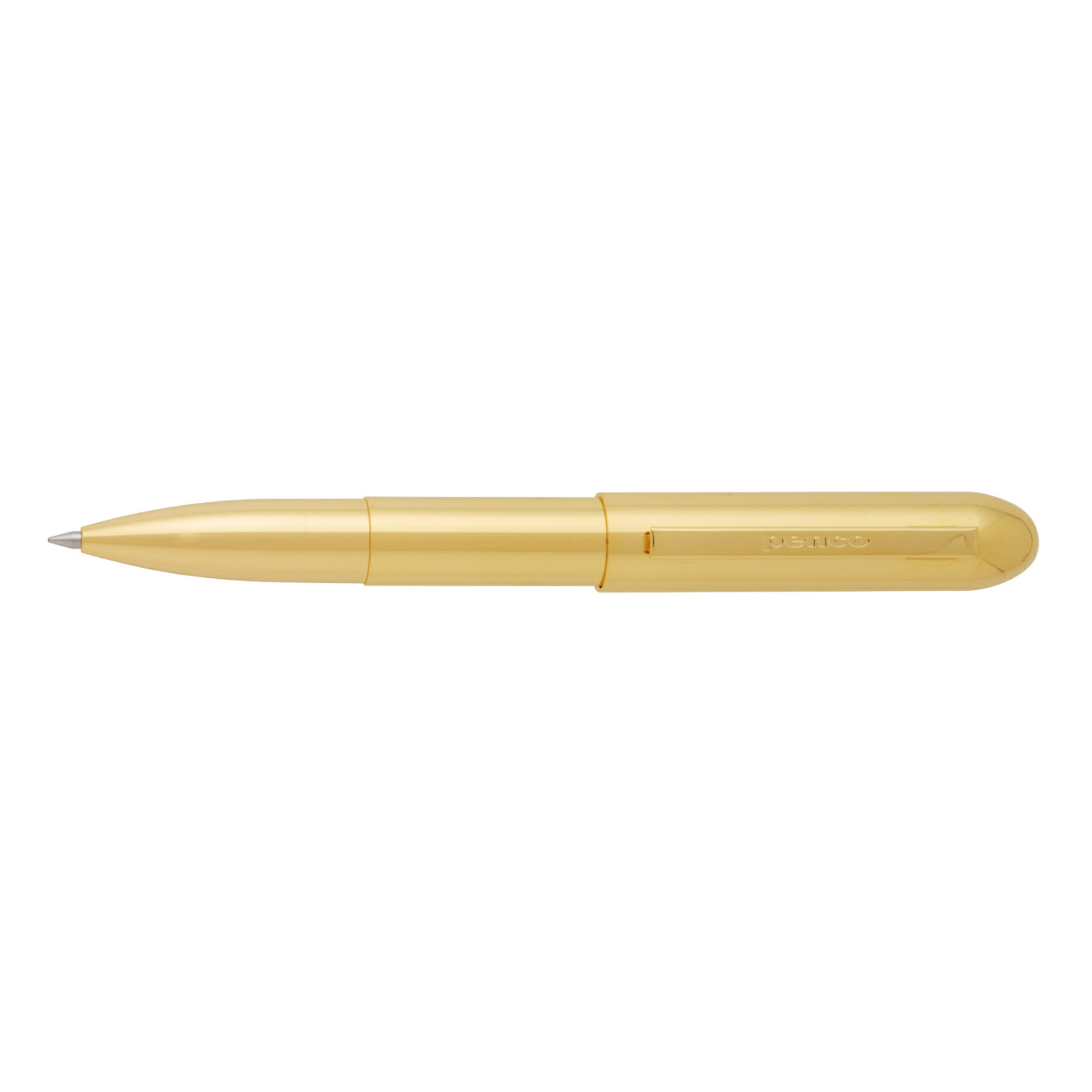 Penco Perfection Brass Ballpoint Pen Bullet Pocket Gold Solid Brass Japan New