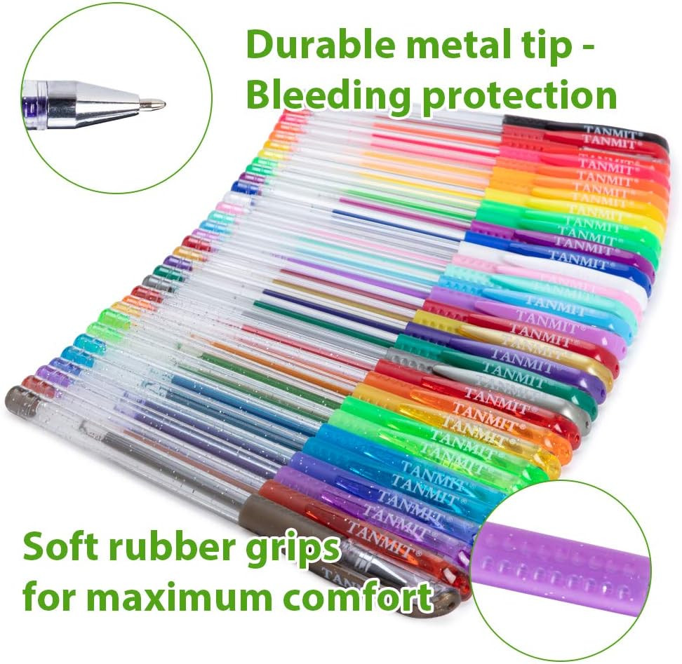 Gel Pens, 33 Color Gel Pen Fine Point Colored Pen Set with 40% More Ink