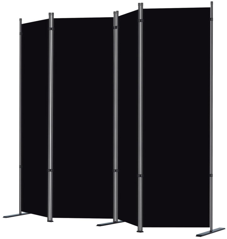Biombo separador plegable 4 paneles 6FT, divisor de habitación portátil, Nuevo