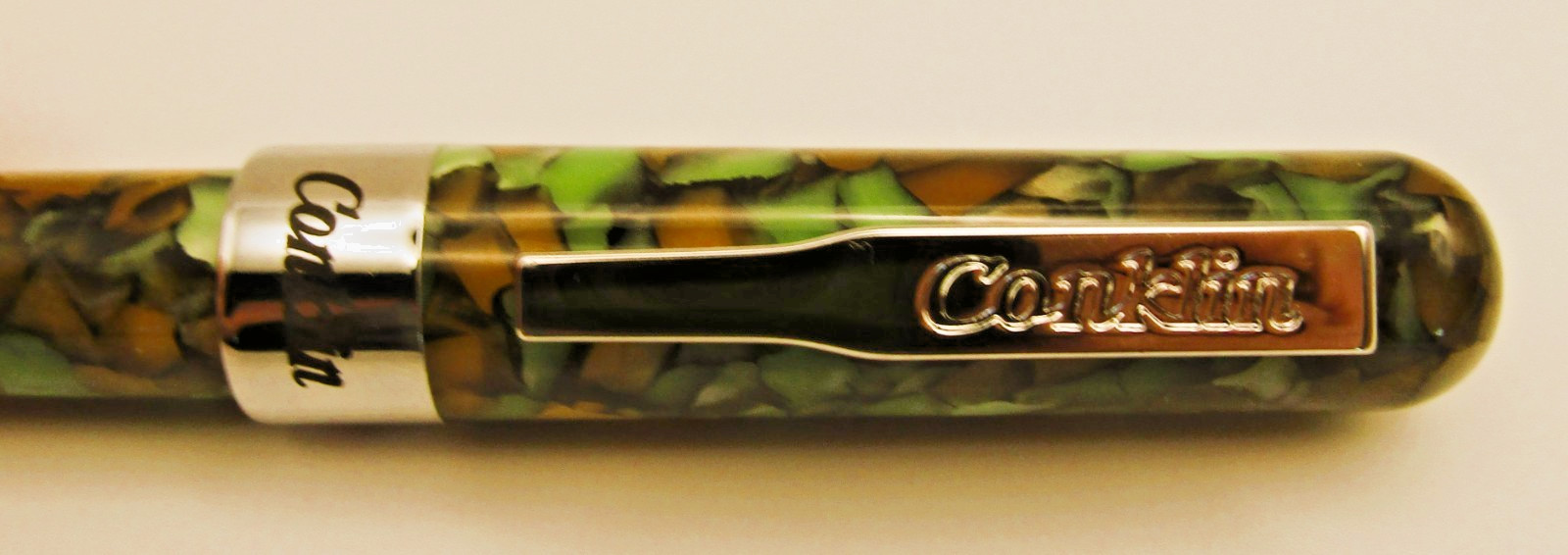 Conklin Mark Twain Crescent Collection Ballpoint Pen Spring Green Colorway