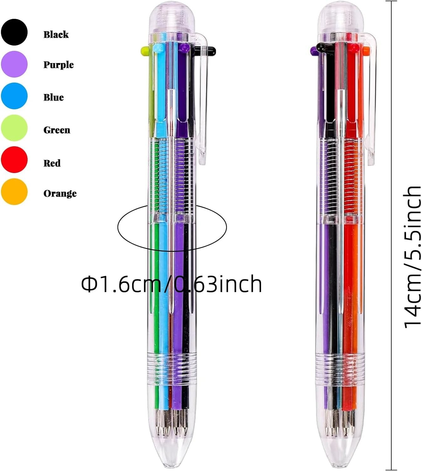 28 Retractable Multicolor Ballpoint Pens – Ideal for Home, School & Office