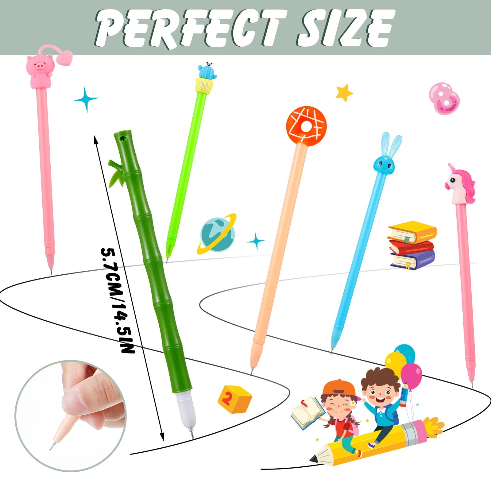 15 Pcs Funny Pens Fun Cool Pen Bulk Unique Unicorn Cactus Kawaii Novelty 1 Count