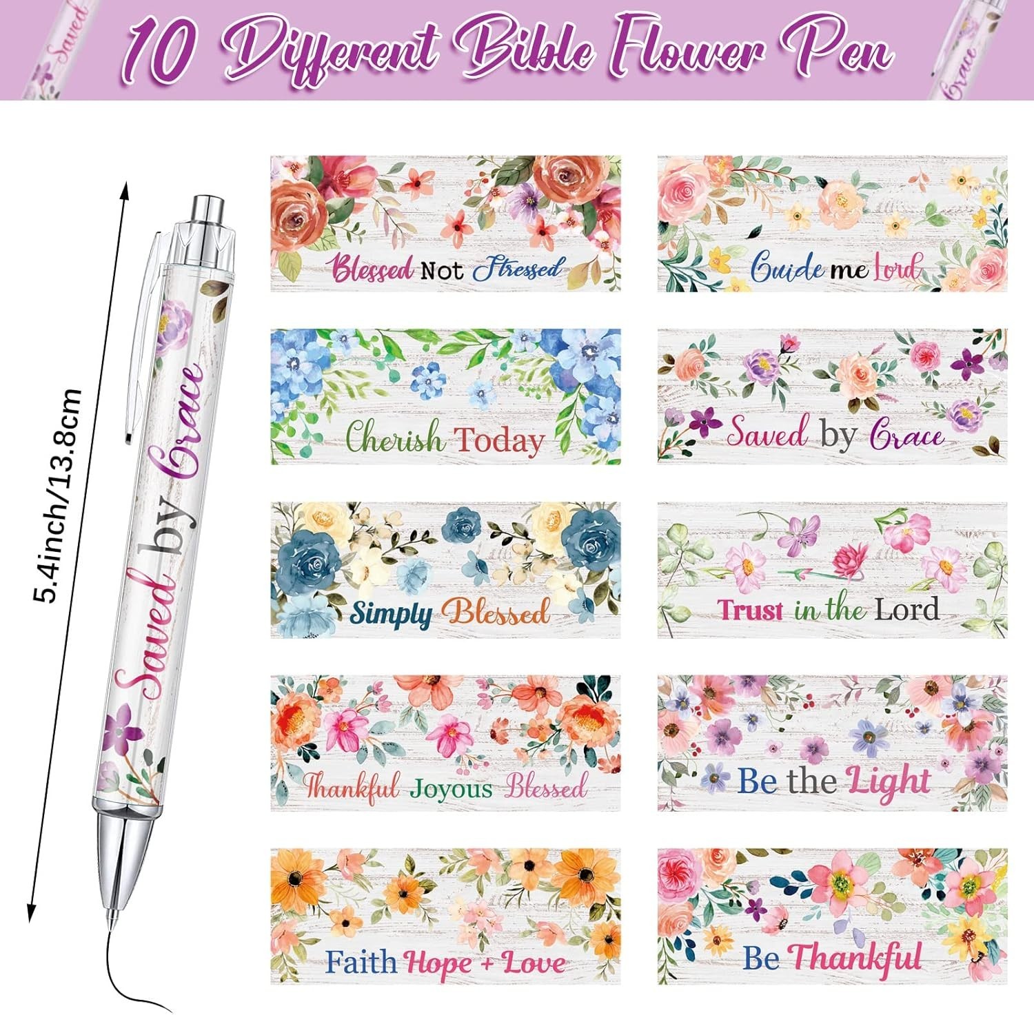 10 Pcs Christian Pens for Women Religious Ink Pens Easter Gifts Inspirational…