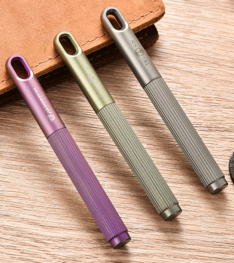 EDC Titanium Ballpoint Pen Signature Writing Pocket Pen Portable Keychain Pen