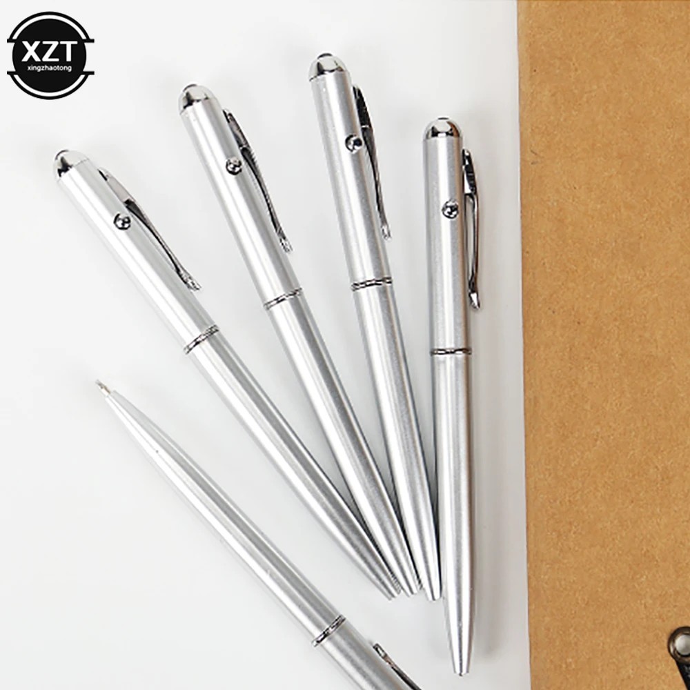 1PC Invisible Ink Pen Novelty Plastic Material Ballpoint Pens With Uv Light Magi