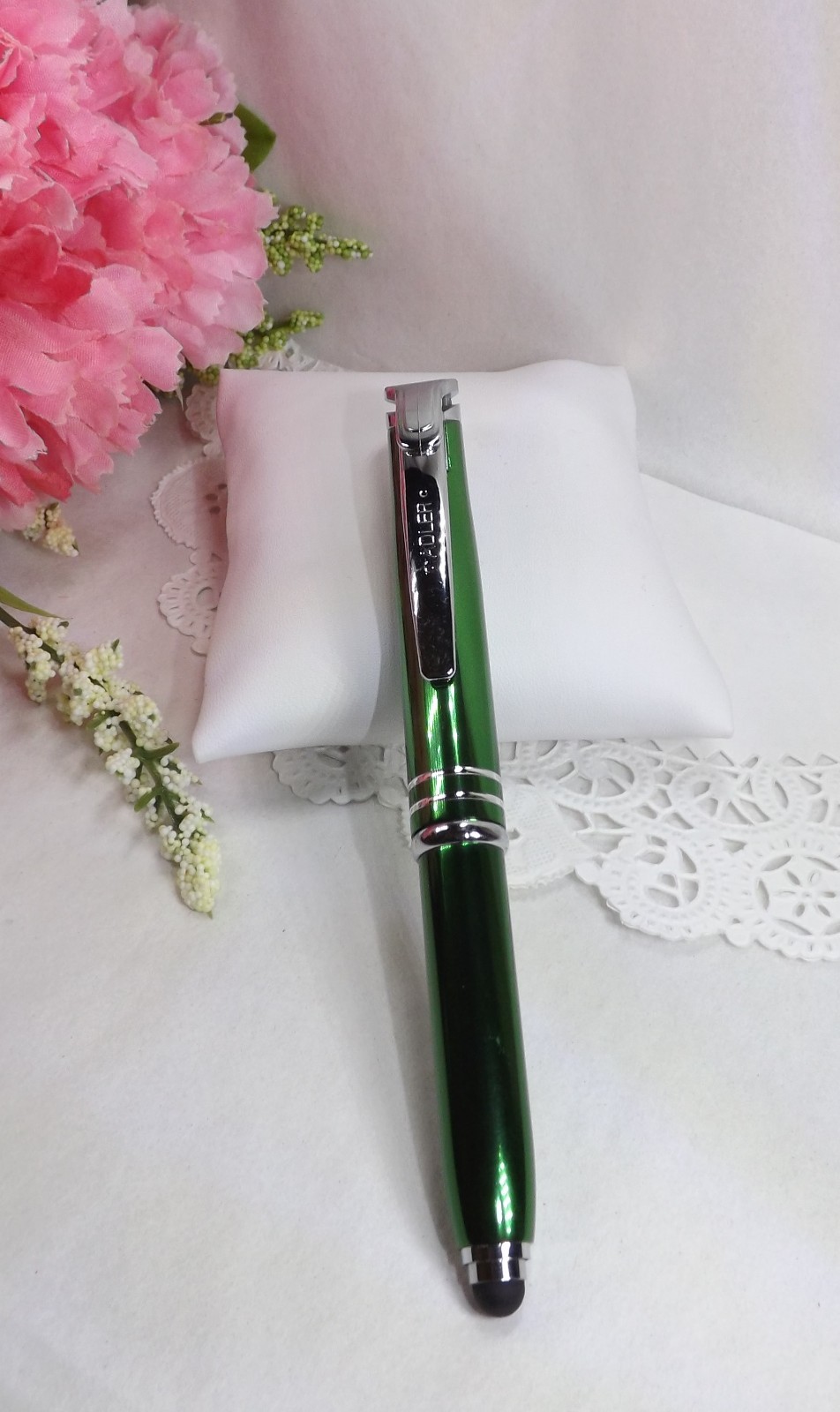 3 in 1 Medina Lighted Tip Green Stylus LED Flashlight Adler Pen (HIGH QUALITY)