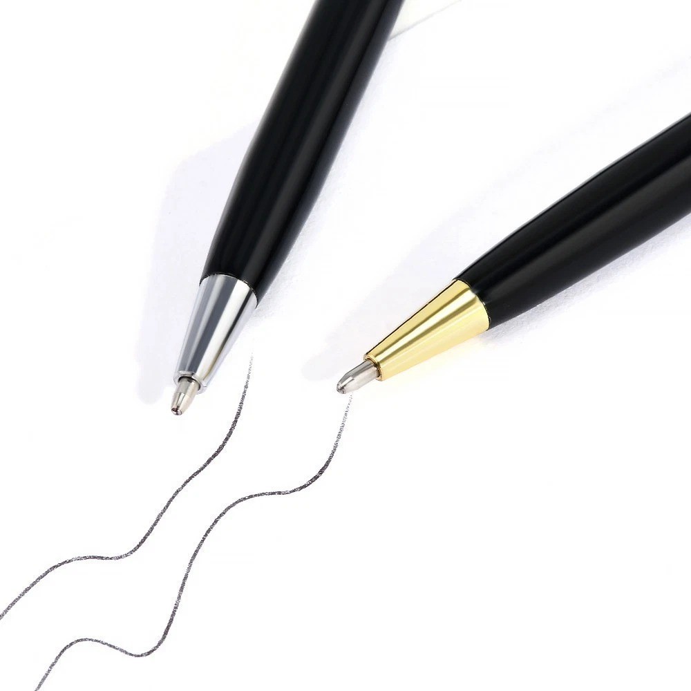Stainless Steel Ballpoint Pen Ball Point Writing Pen Student Stationery Retro