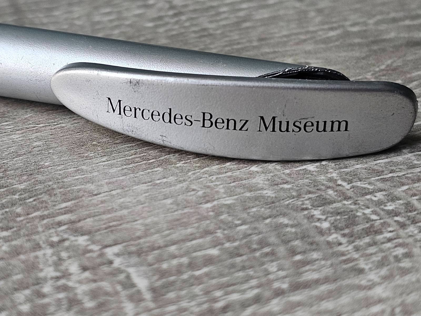 Mercedes-Benz Museum Ballpoint Pen – Branded Collectible Silver & Black Germany