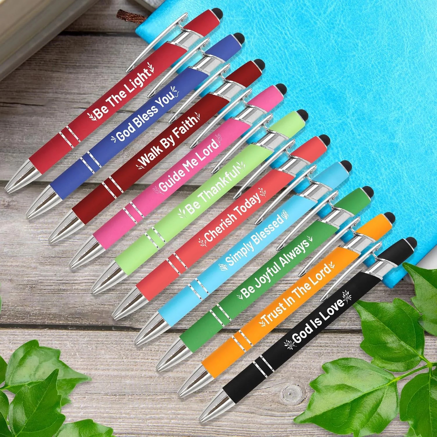 10PCS Christian Bible Verse Ballpoint Pens Inspirational Religious Office Gifts