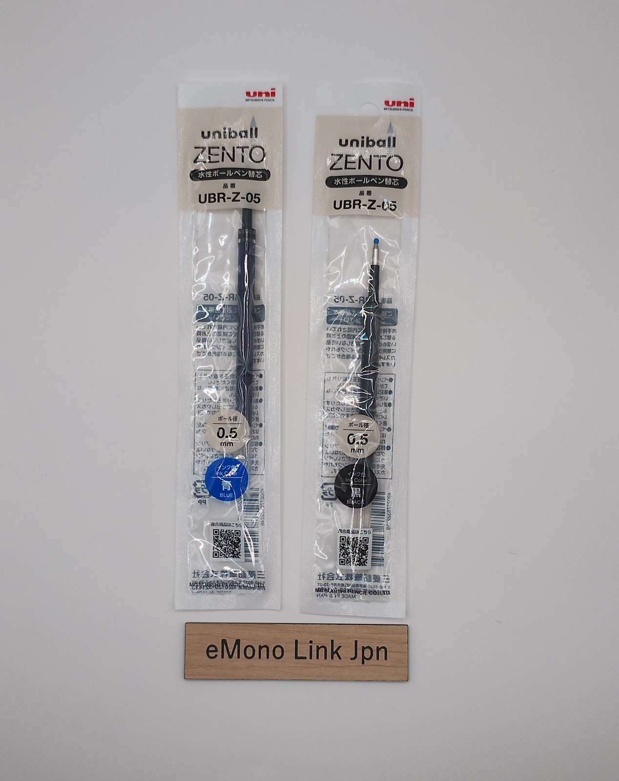 MITSUBISHI uniball ZENTO Signature Model 0.7mm Gold + 0.5mm Refills Black & Blue