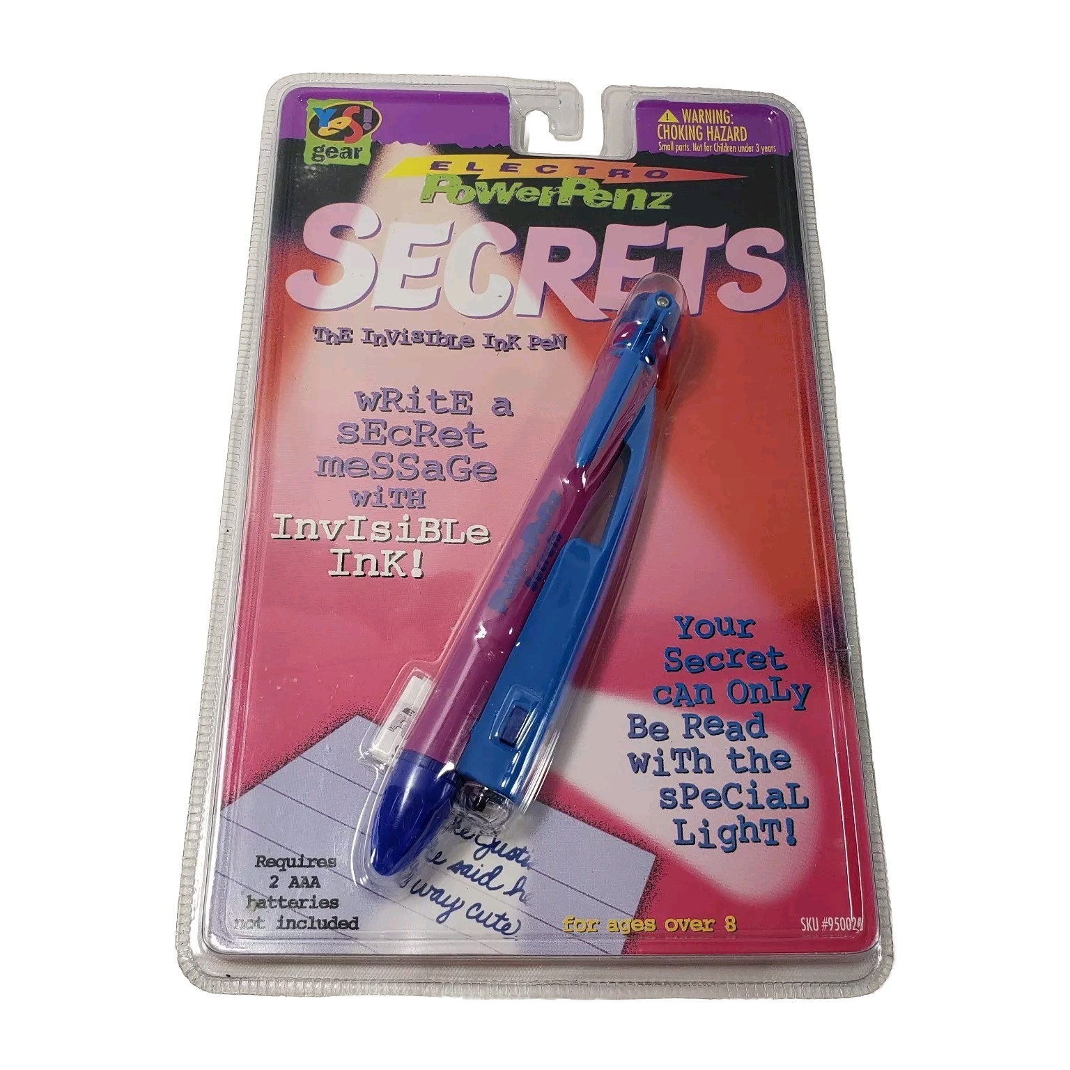 POWERPENZ ELECTRO TOP SECRET Spy Pen 1996 Yes Gear Blue Purple Pink Vintage Rare