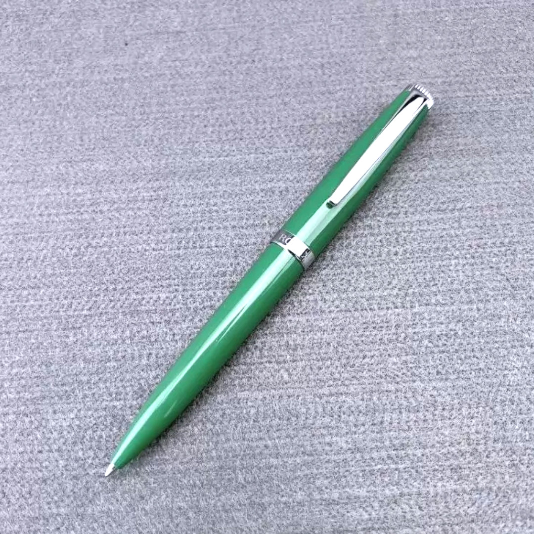 ROLEX Green Silver Ballpoint Pen AD VIP Gift Luxury Collectible New Boxed