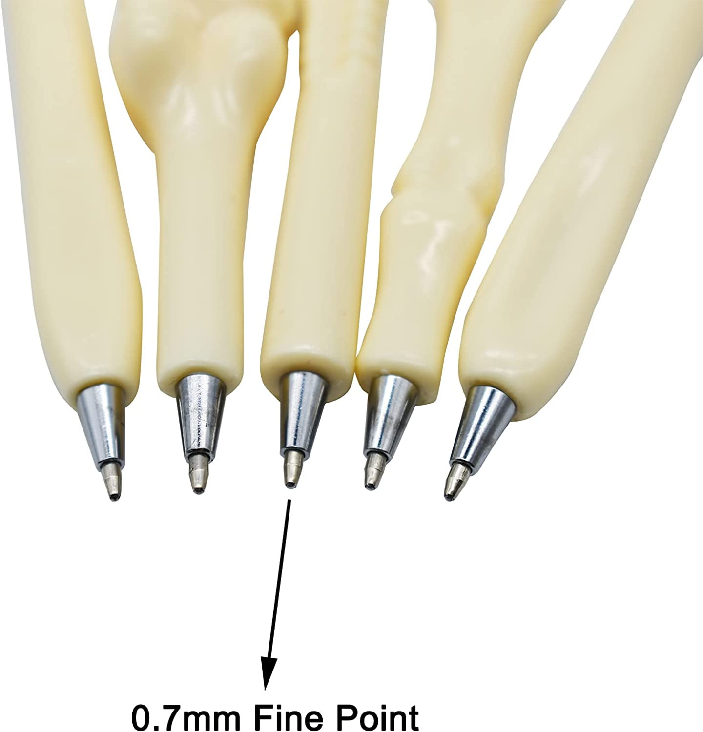 10 PCS Bone Shape Halloween Ballpoint Pens 0.7 Mm Black Ink | Novelty Nurse Doct