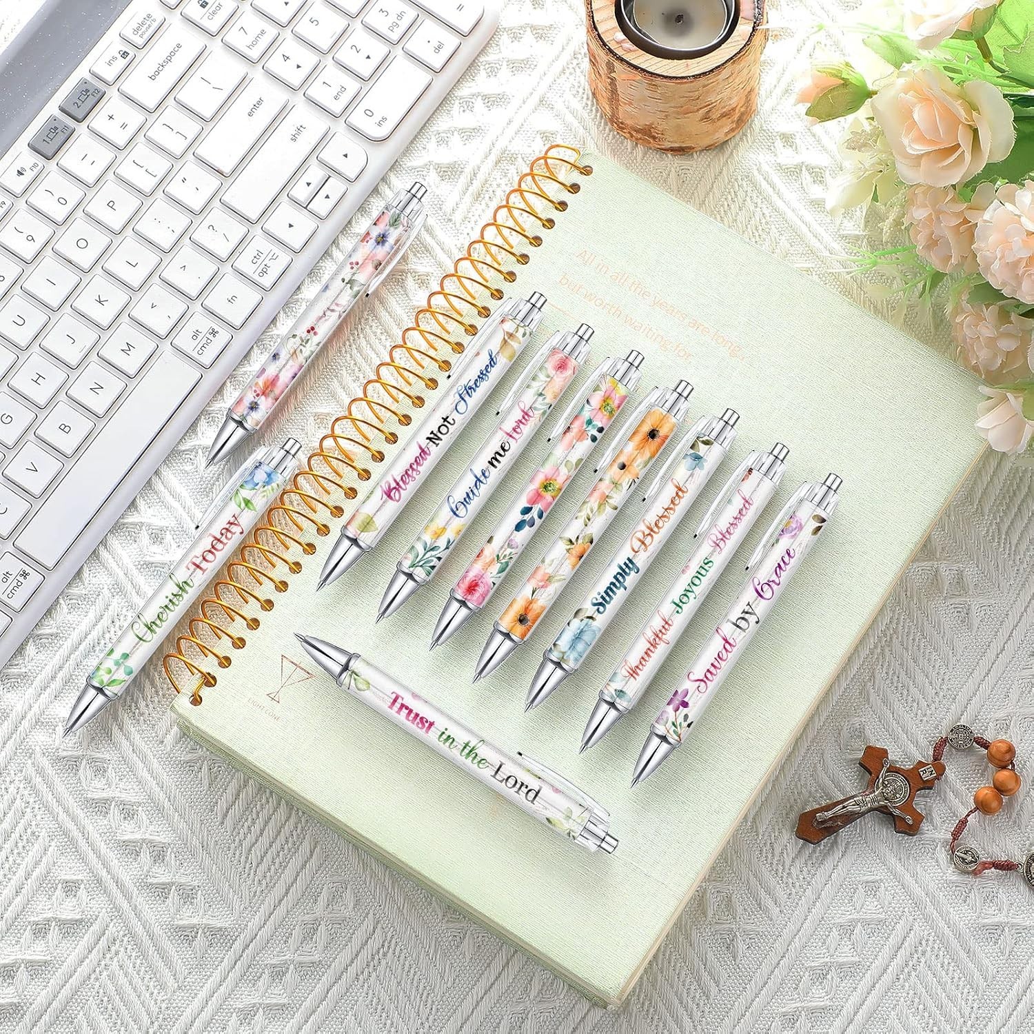 10 Pcs Christian Pens for Women Religious Ink Pens Easter Gifts Inspirational…