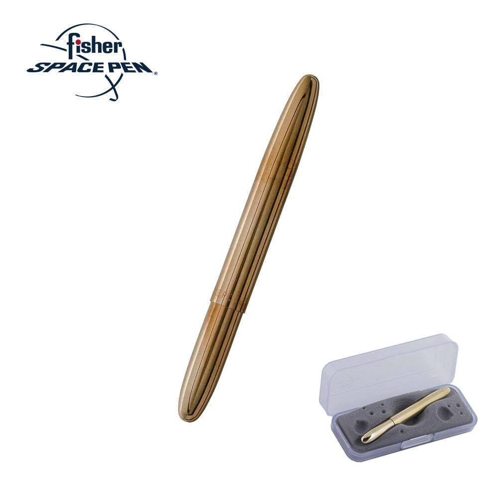 Fisher Bullet Space Pen #400-RAW, Antimicrobial Polished Raw Brass