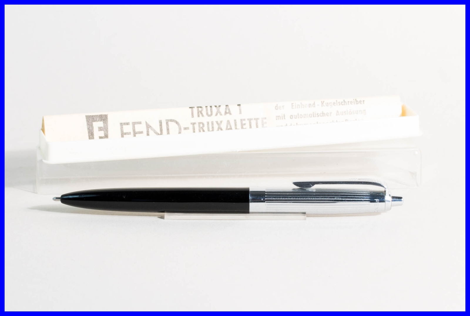 1961 Fend Noble Ballpoint Pen Truxa Chrome & Black / Day of the Horse Pforzheim