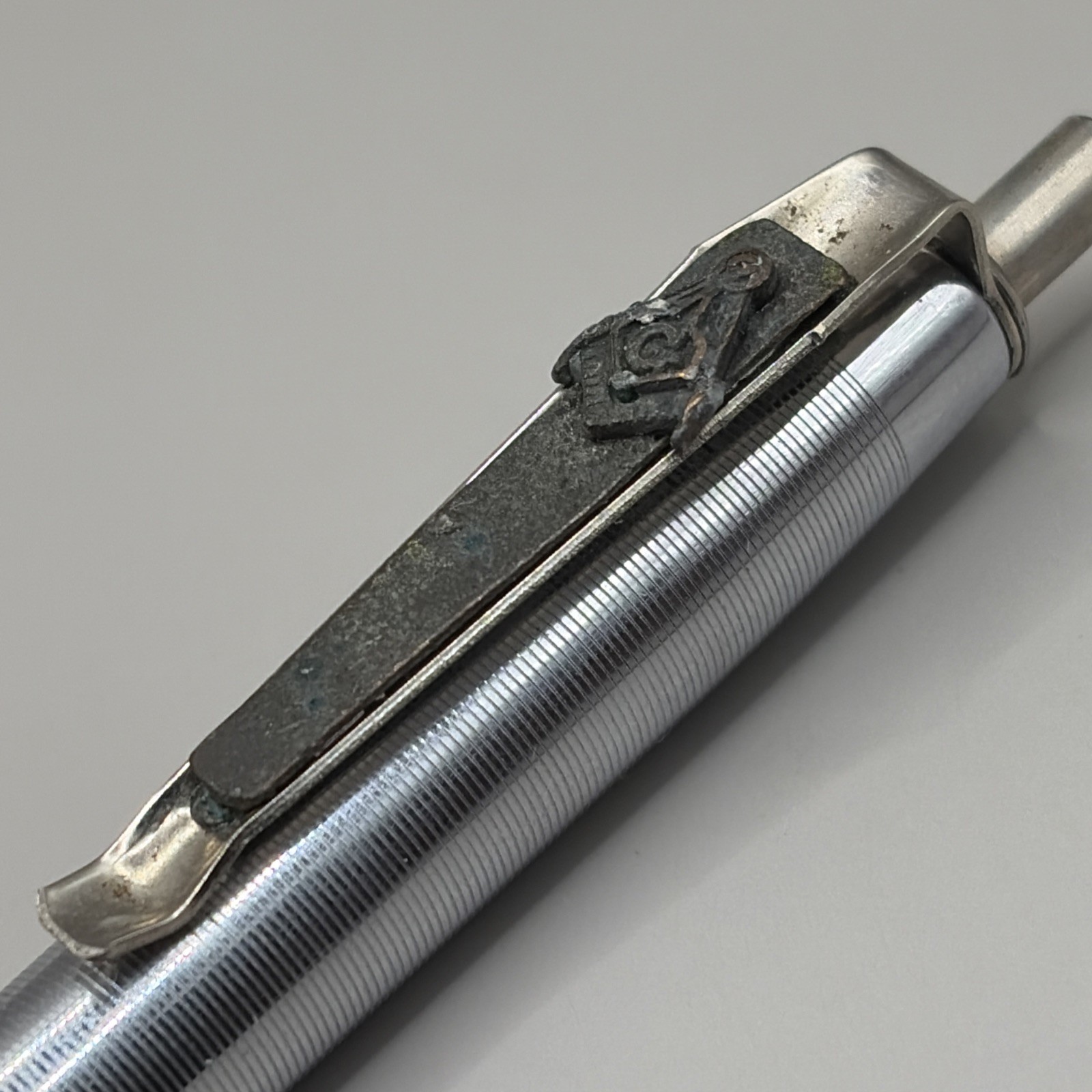 VTG c1960s/70s Ballpoint Pen MASON MASONIC Logo Pocket Clip