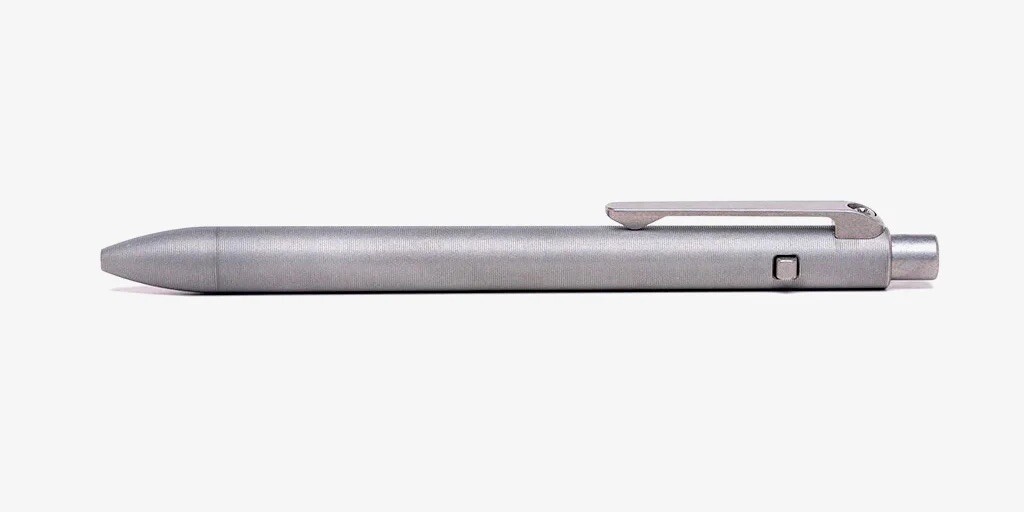 Tactile Turn Shop Series Stonewash Titanium Side Click Pen – Short [5.3″]