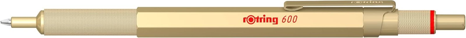 Refillable Gold Barrell 600 Ballpoint Pen | Comfortable Non-Slip Grip | 1 Count