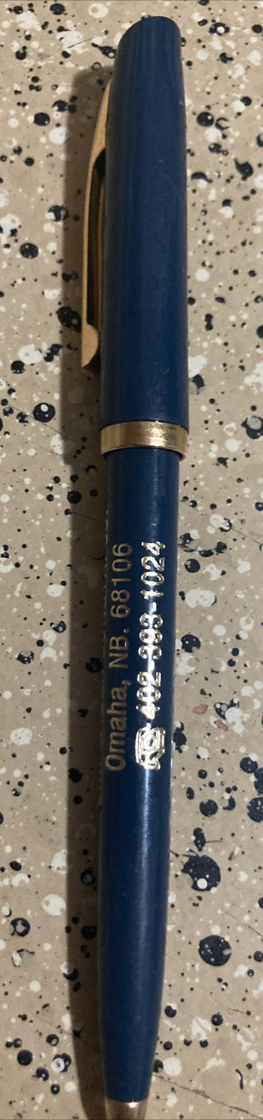 VTG JIM SAUER CONTRUCTION OMAHA NB UNIPECO Advertising Ballpoint Pen NO Ink