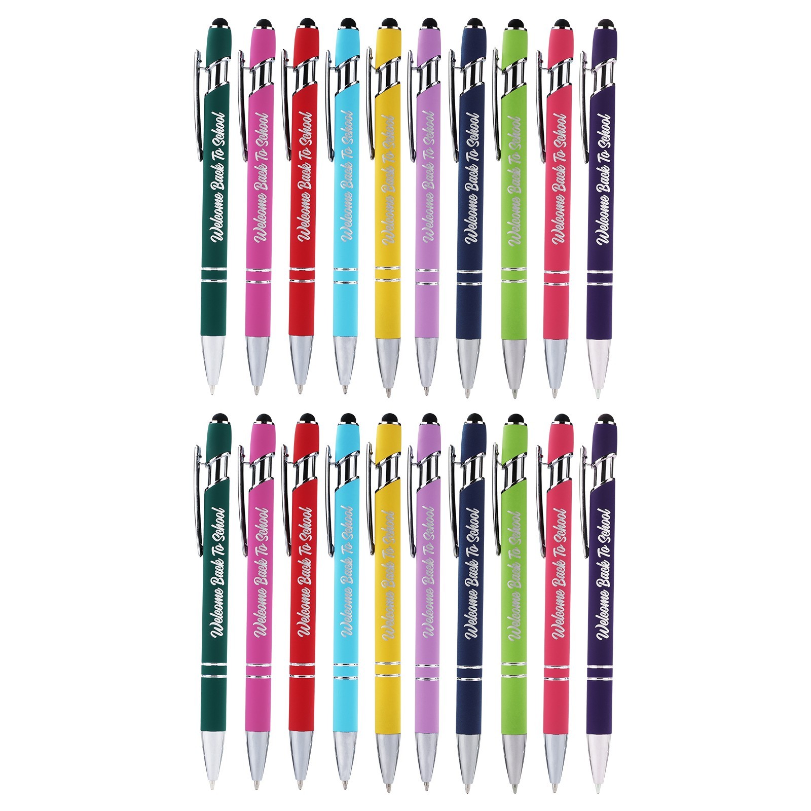 20Pcs Welcome Back to School Pens Bulk Student Gifts Classroom Teacher Rewards