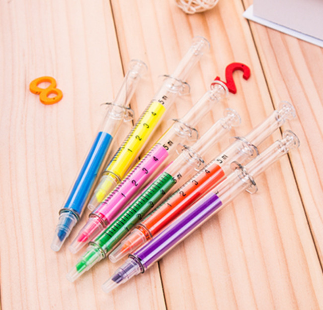 1pc Highlighters Pen Marker Needle Ball Point Nurse Hospital
