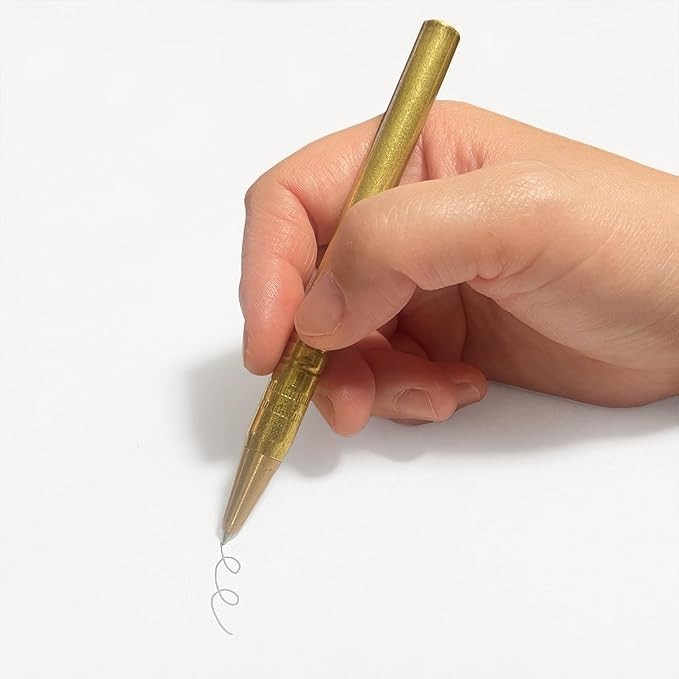 Kokuyo Brass Ballpoint Pen KE-SP17 Premium Solid Brass Writing Instrument