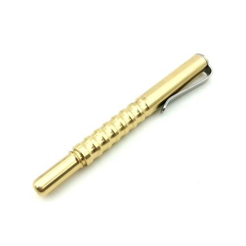 Retro Solid Brass Pocket Ballpoint Pen Signature Pen Portable Outdoor EDC Pen