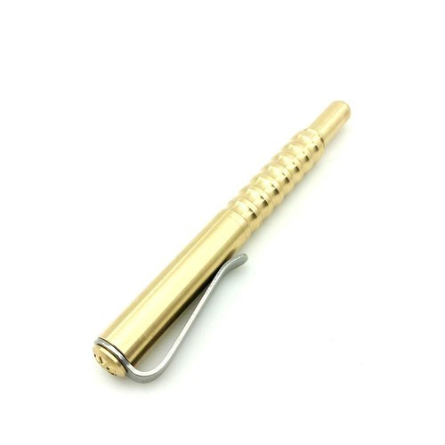 Retro Solid Brass Pocket Ballpoint Pen Signature Pen Portable Outdoor EDC Pen