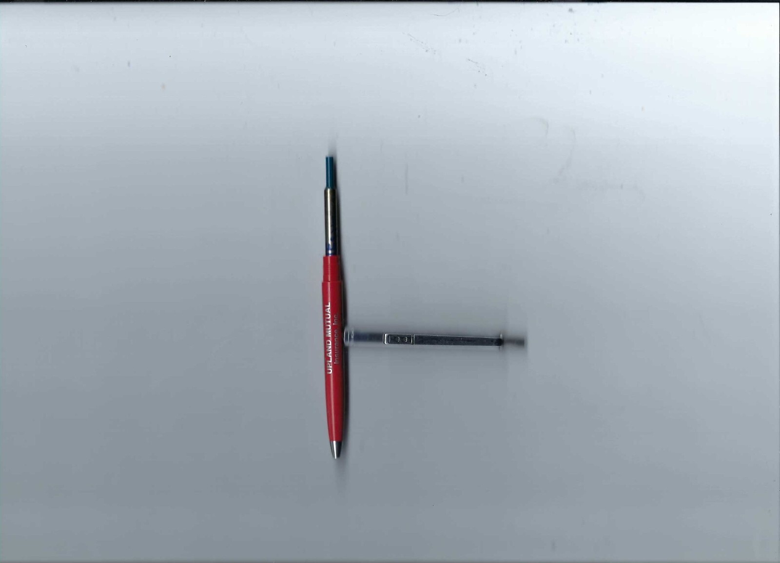 Vtg. PaperMate Profile Slim Grip Red & Chrome Two Heart BallPoint Pen-Upland