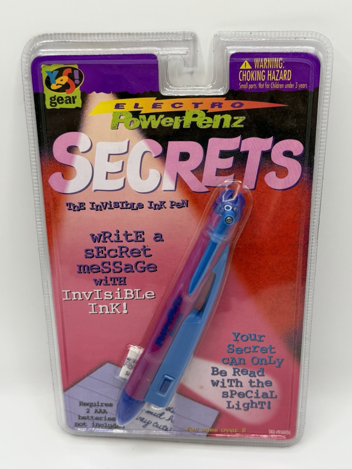 Electro Powerpenz Pen Secrets 1995 Yes Gear Blue Purple Pink Vintage Rare New