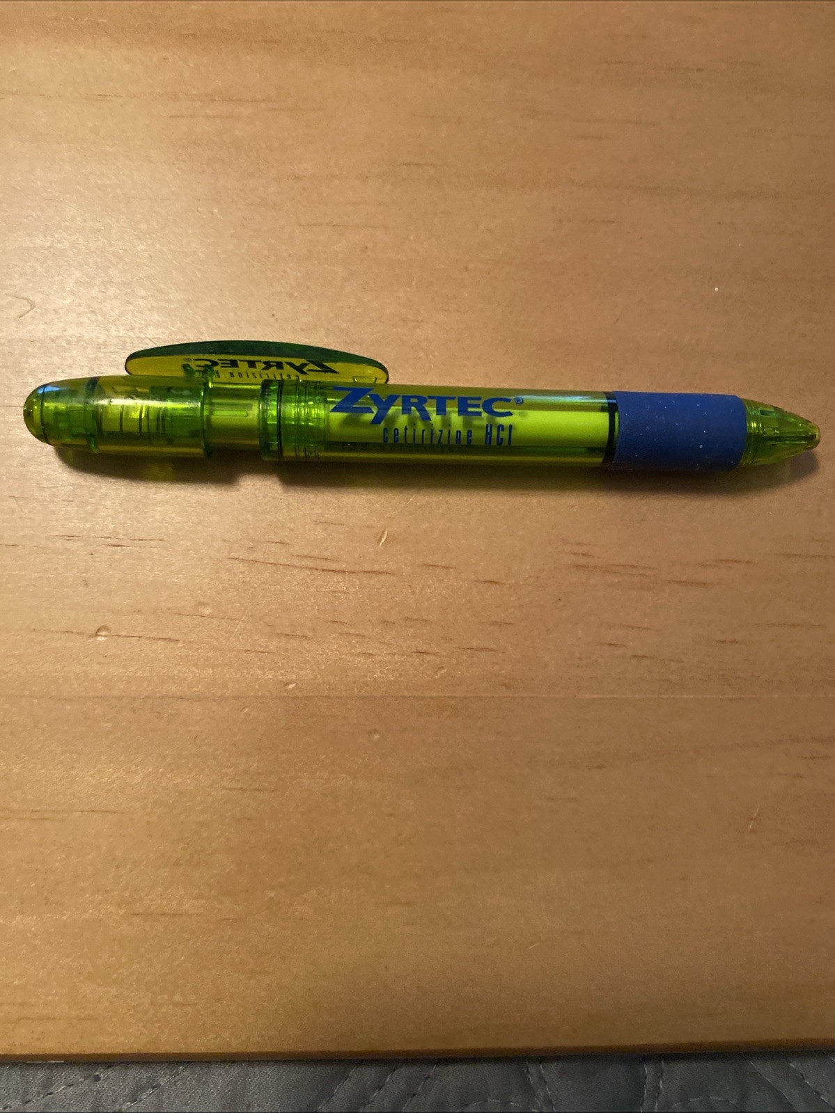 Inoxcrom Pharmaceutical Advertising Ball Pen ZYRTEC Ergonomic Grip See Through