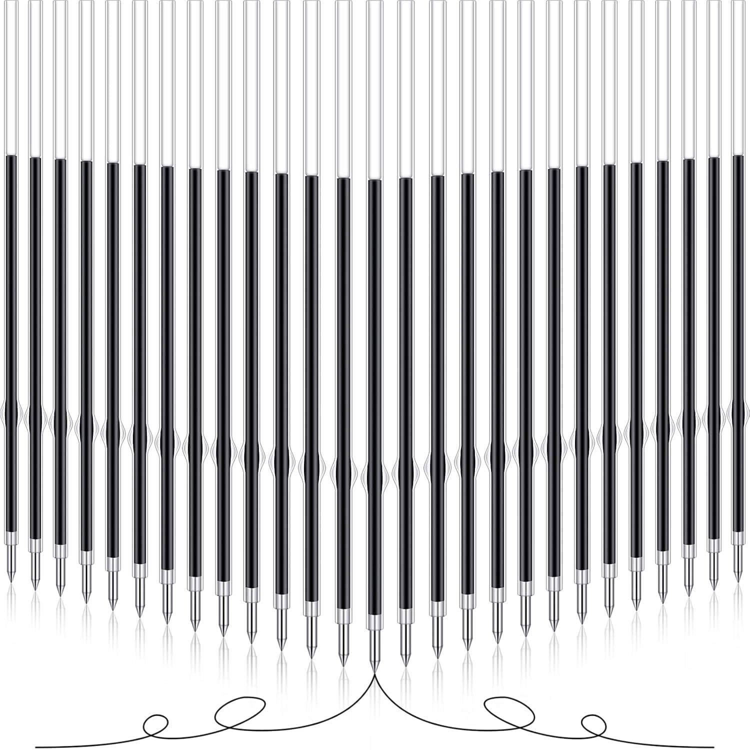60 Pcs Reliable 0.7 mm Ballpoint Pen Refills for Effortless Writing at Home