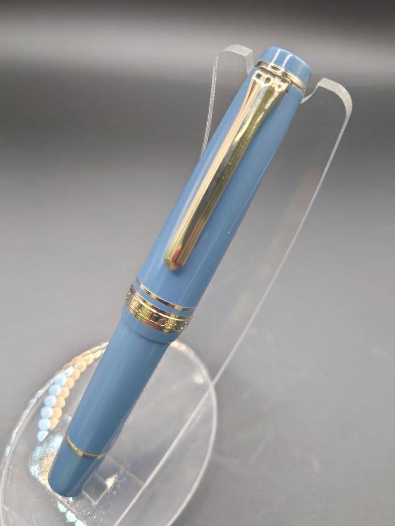 Sailor Fountain Pen Pro Gear Slim Mini Ayur Blue Nib 14K Mf Medium Fine Point