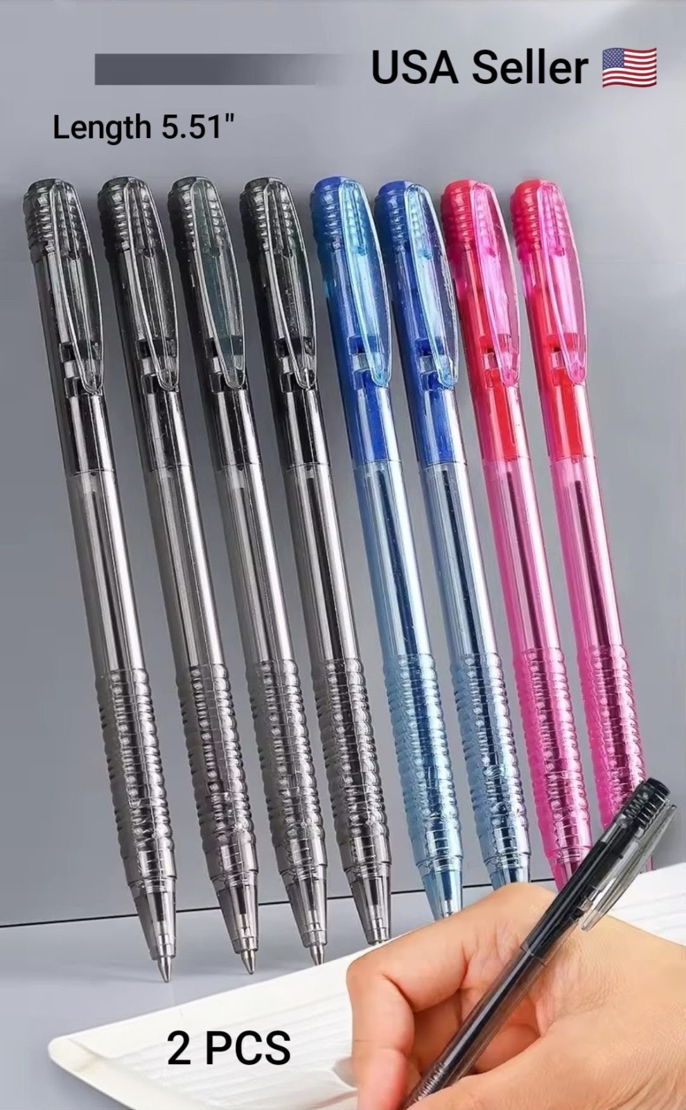2 PCS Students Ballpoint Pen 0.7mm Point Writing Pens Office School Stationery