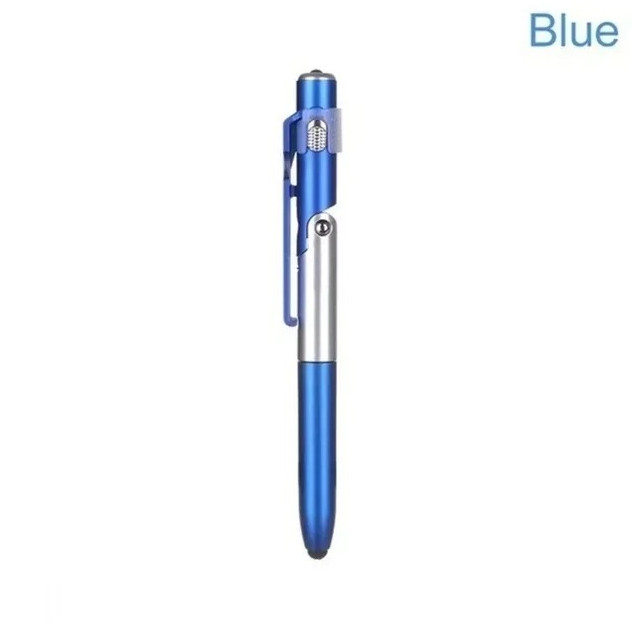 1pc 4 In 1 Multifunction Ballpoint Pen LED Light Phone Holder – Writing Pencil