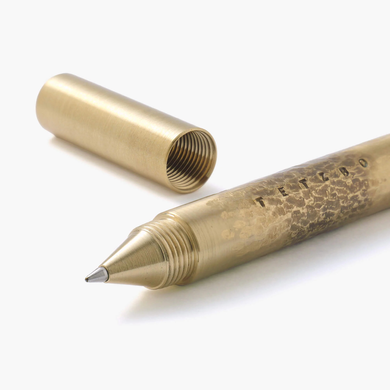 Kakimori Tz-1 B12 Brass Cap Ballpoint Pen 0.7mm Black Ink Japan