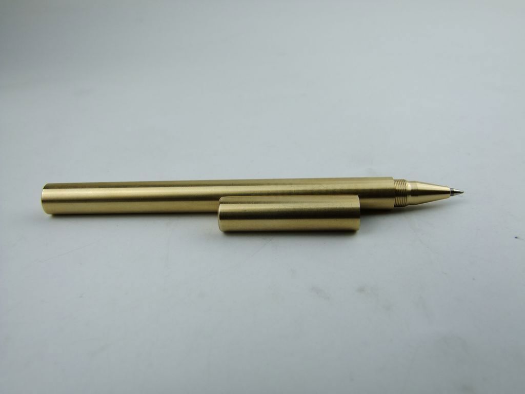 Handmade Solid Brass Ball Point Pen Office Ballpoint Pen With Clip Gifts New