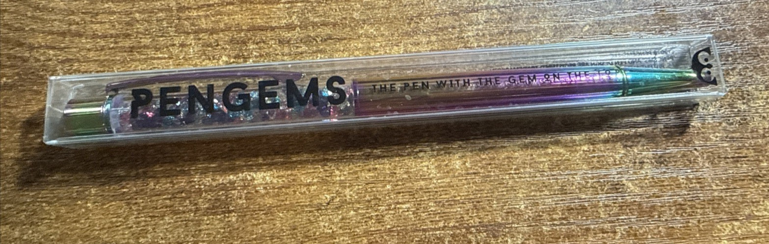 PenGems Pen with Gem – w/ Colored crystals & BOX Multi colored