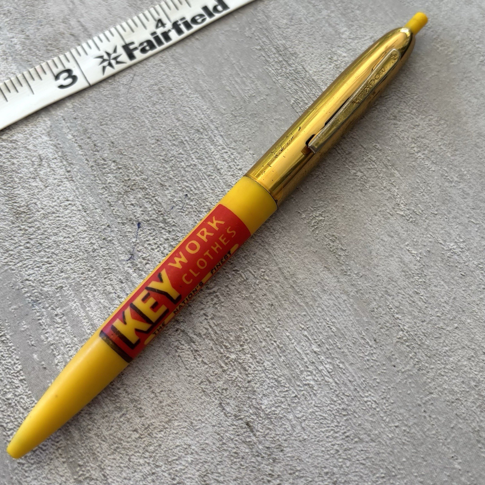 Vintage 1950s KEY Work Clothes Ft. Scott Kansas Advertising Rocket USA Pen