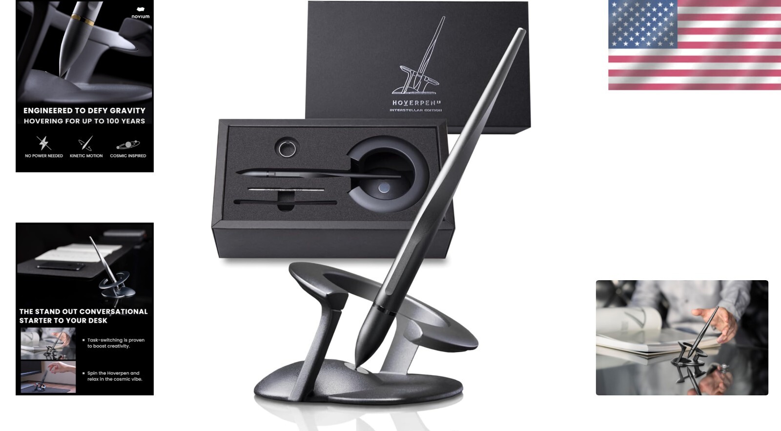 Schmidt Ballpoint Hoverpen 2.0 – Space Black, Refillable, Precision Engineered