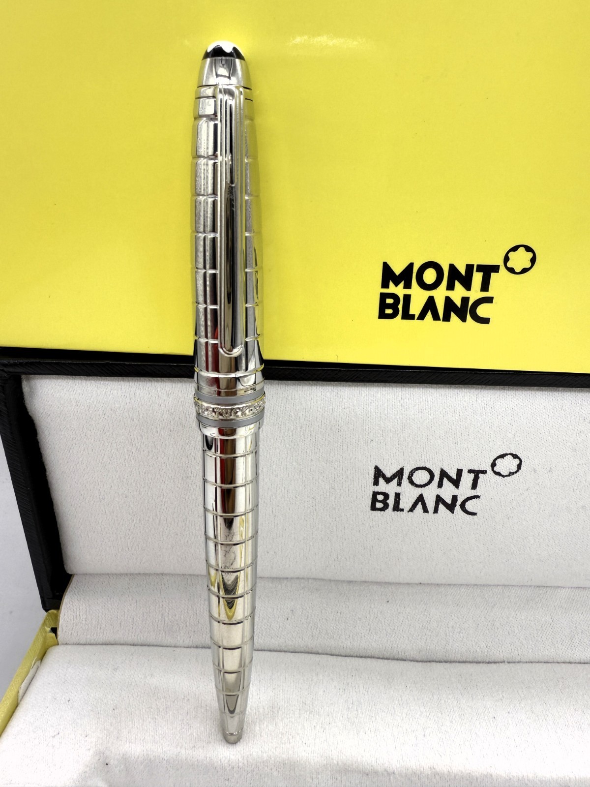 Montblanc Meisterstuck Legrand Solitaire Platinum Plated Faced Ballpoint Pen