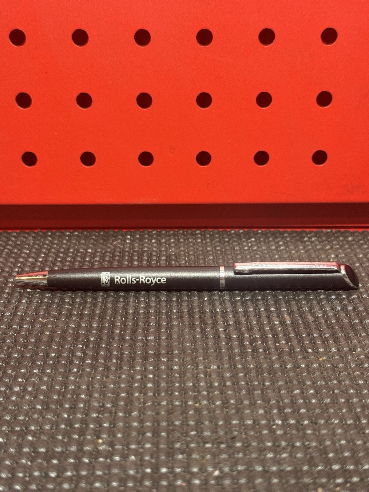 Black and Silver Rolls-Royce Branded Ballpoint Pen.
