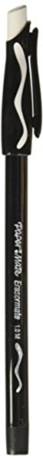 Erasermate Stick Medium Tip Ballpoint Pens, 5 Ink 5 Count (Pack of 1) Black