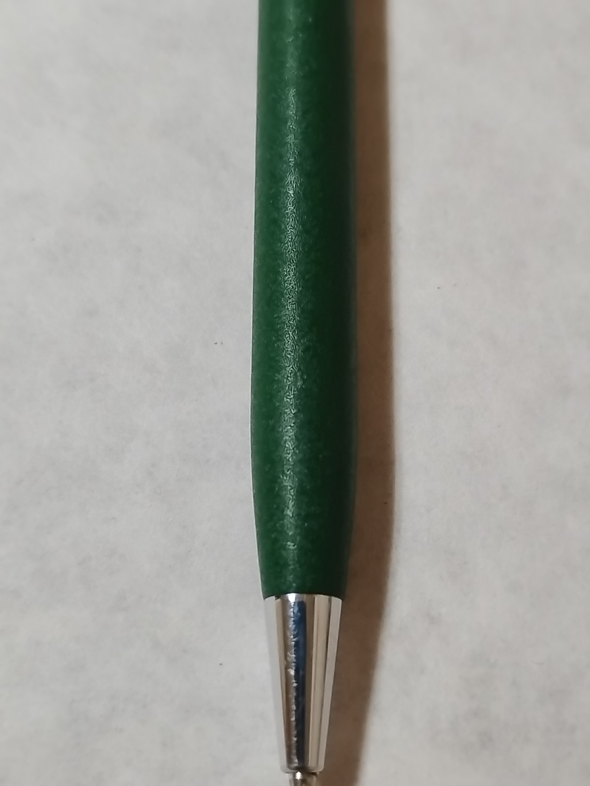 Vintage Quill Green Gold Trim Ballpoint Pen Made In USA Tested And Working#K4