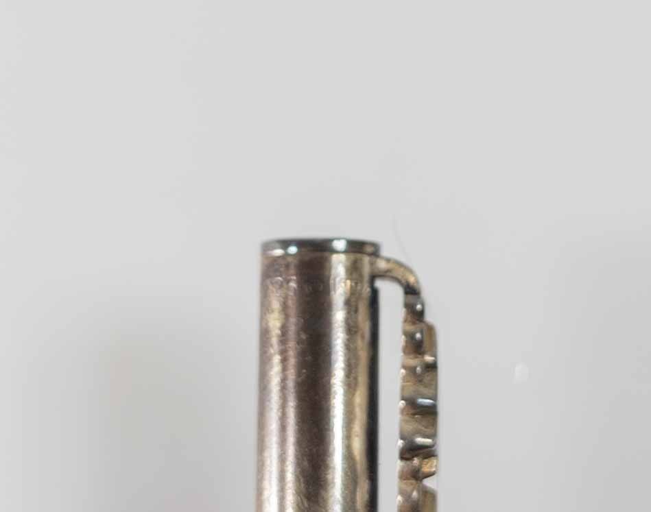 Antique Vintage 1994 Sterling SIlver Tiffany & Co Pen w/ Enamel Christmas Trees