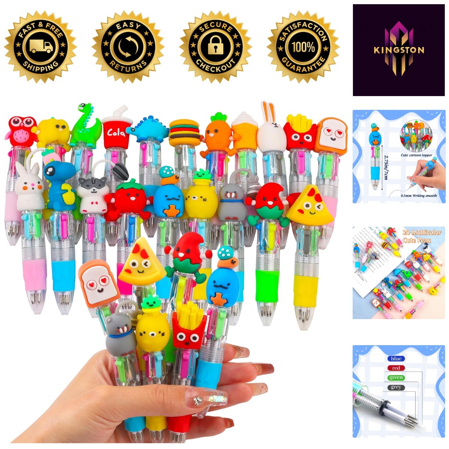 Cute 20 Pcs Mini Ballpoint Pens – Perfect for Birthdays & Child School Supplies
