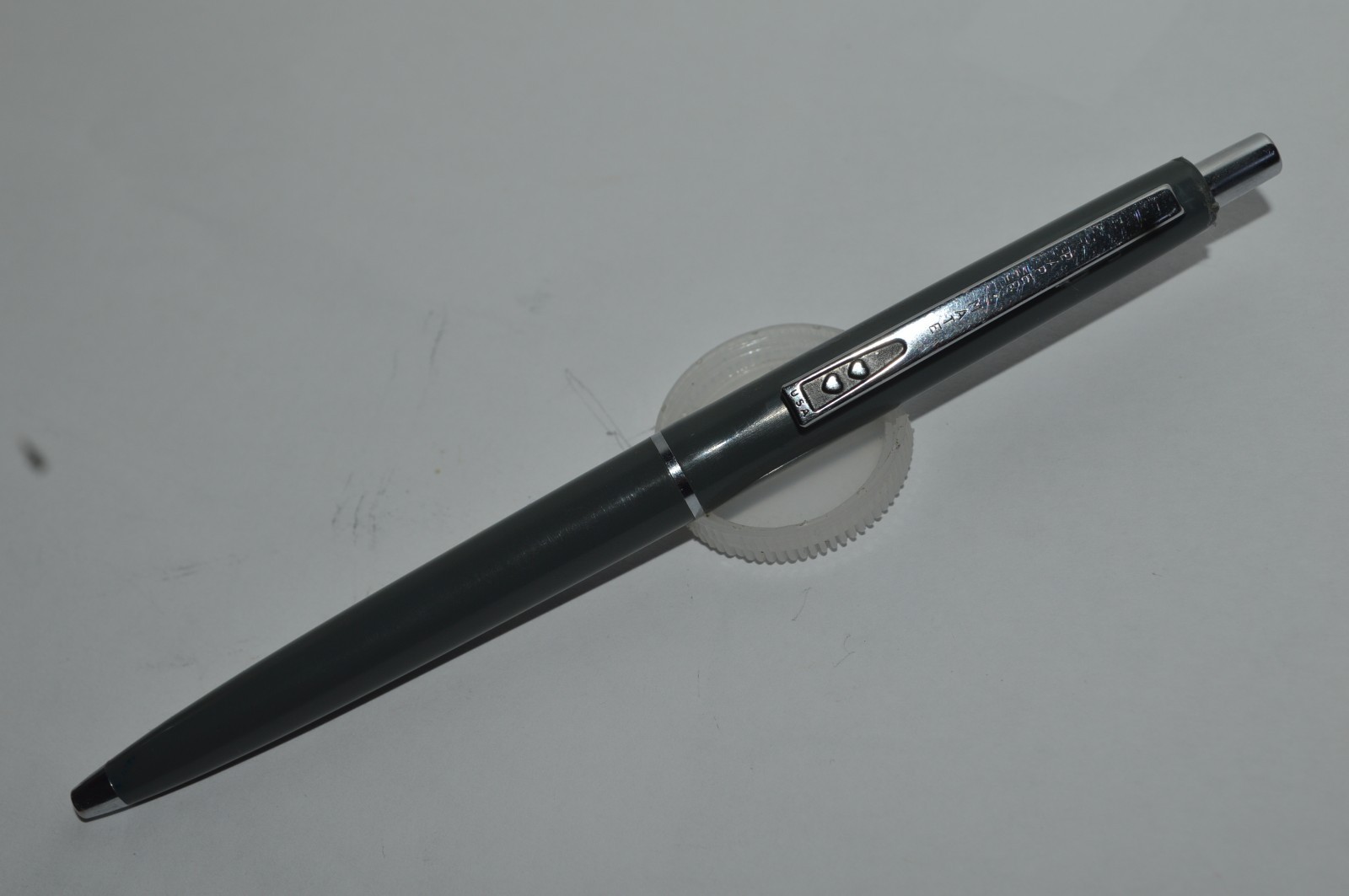 Paper Mate #355 MALIBU Ballpoint Pen Grey Color Plastic Made In USA Circa 1980’s