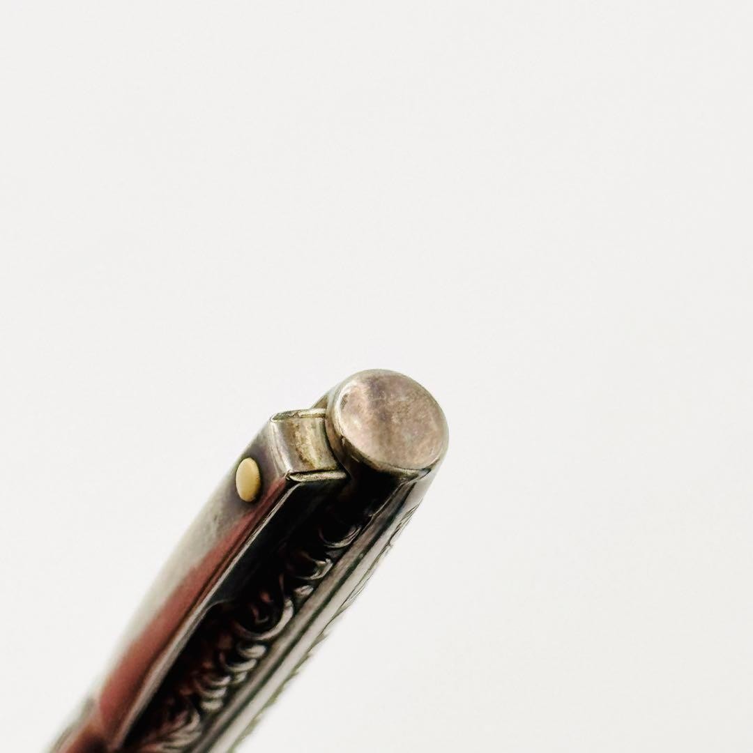 Rare Schafer Ballpoint Pen Sterling Silver Solid Engraving Good